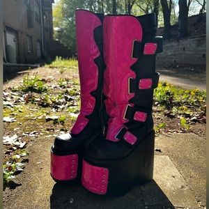 DEMONIA PLATFORMS BOOTS